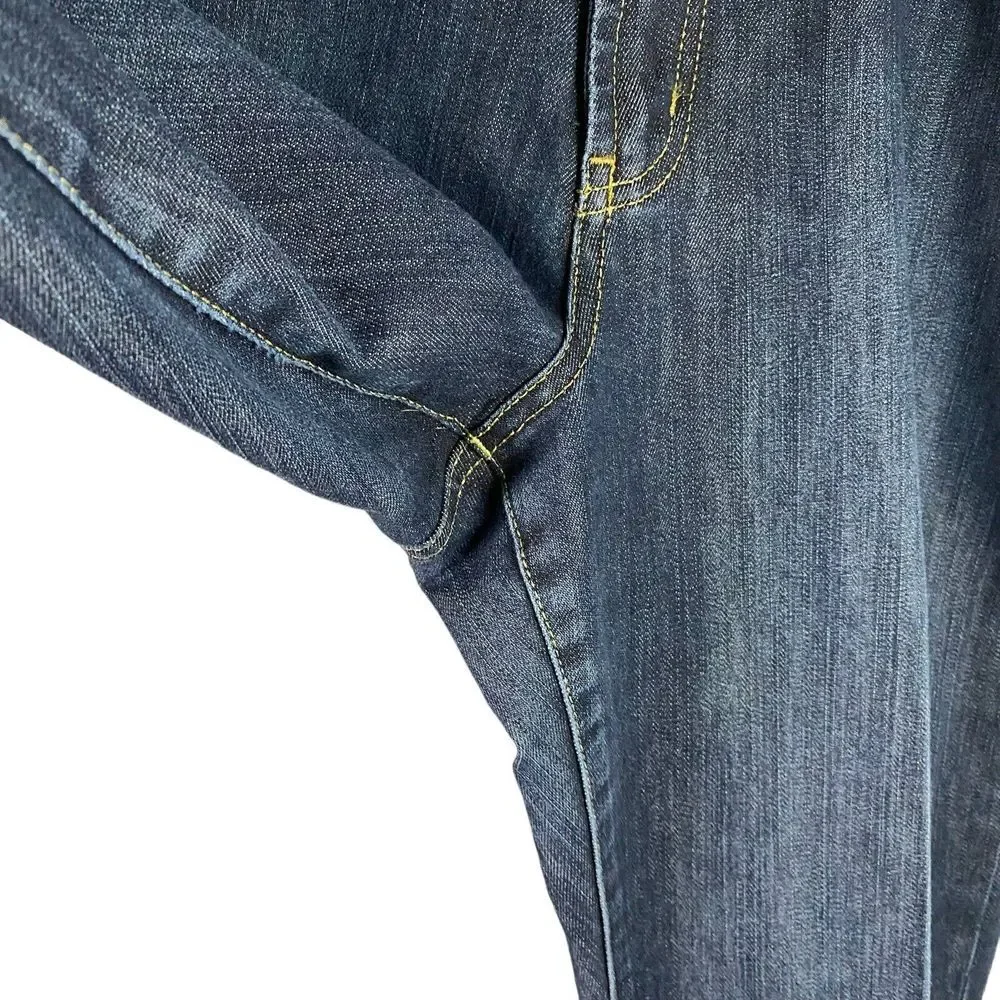 Chico's Platinum Jeans Womens‎ Size 3 Blue Denim Straight Leg